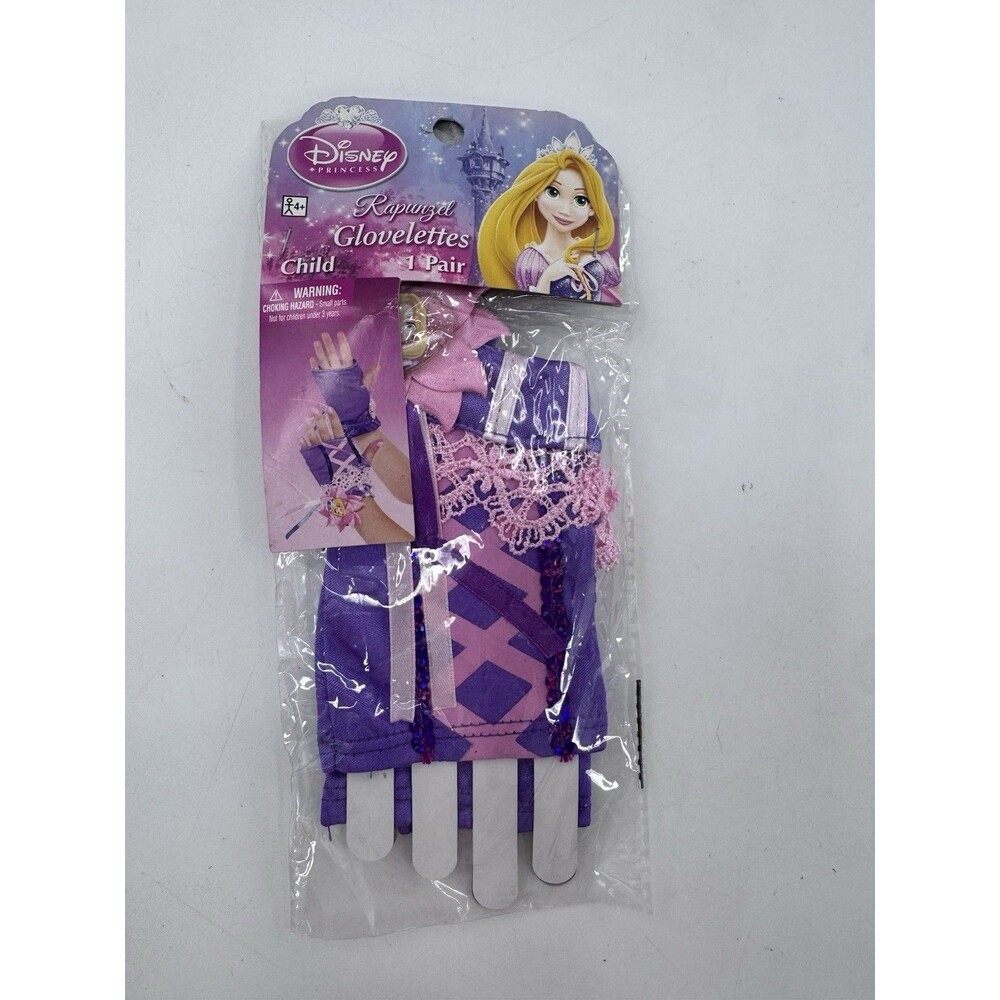 Disney Princess Rapunzel Glovelettes 1 Pair Child Size Fingerless Purple